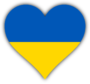 Herz in den Farben von Ukraine